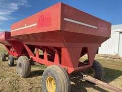 E-Z Trail Grain Wagon Model 3400, Hopper Door Does Operate, Tires Hold Air, 20% Tread Left, 300 Bushel,