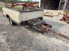 Dodge Prospector 8’ Pick Up Bed Trailer, Tires are Flat, Rims are Rusted Out, Bed has Surface Rust, Pin Hutch,  NO TITLE