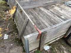 Homemade Trailer, No Title, 11’ Long x 64” wide, 1 Tire Holds Air, 1 Tire is Flat, Pin hitch,