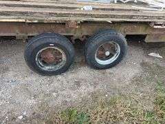 Homemade Flat Bed Trailer, No Title, 20’ Long x 9’ wide, Wood Deck is rotted,  (2) Mobile Home Axles, (3) Tires hold Air, (1) Tire is Flat,