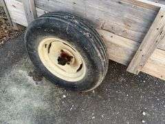 Homemade 2 Wheel Trailer, Tires are Worn and Flat, Drawbar Hitch, Bed is 6’ long x 37” wide,