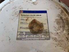 55 gallon 15-40 Oil Nearly Empty Drum, With Hand Pump, 55 Gallon Full of 15-40 Oil,