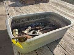 Aluminum Tray with Misc. Pins and wrenches,