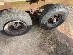 Homemade Flat Bed Trailer, No Title, 20’ Long x 9’ wide, Wood Deck is rotted,  (2) Mobile Home Axles, (3) Tires hold Air, (1) Tire is Flat,