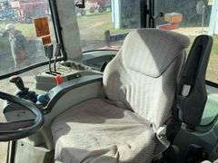 1999 Massey Ferguson 6280 4 WD w/ Loader MF1080 Loader 8’ wide Bucket and Pallet / Bale Forks, Loader Hydraulics Are Plumbed To Rear Remotes, Quick Attach, Serial # L142017, 122 Hp, Perkins Diesel Engine,Transmission 4 Gear Dyna Shift,Left Hand F/R,  Rear Tires are 18.4 R38 tires have cracks 40% Tread, Front Tires are 14.9 R28 tires have cracks 40% Tread, 4 Remotes, Quick Hitch, Cab in Fair Condition, Heat/AC, AM/FM Radio, 2274.5 verified Hours, Seat Fabric is Torn, Front Left Hood is Dented, Fuel Pump is Leaks Diesel Fuel when Running,