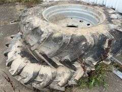 (2) Michelin 18.4R38 Tires 90% Tread on 10 Bolt Dual Rims