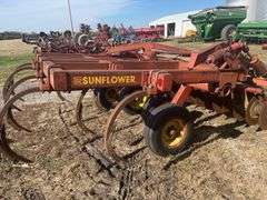 Sunflower Trash Mulcher/ Disc Chisel Plow, Model 1211-11, 11’ Wide, 19” Blades, Blades Are In Good/Fair Condition, Knives in Good Condition,  Uniroyal Tires 9.5L-15SL in Fair Condition (Cracks), Cylinders Rebuilt 2-3 Years Ago, Good Bearings