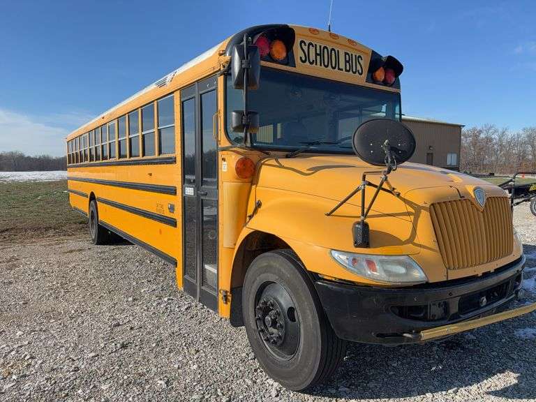 (TITLE) 2012 IC 77 Passenger School Bus, 137K Mileage, International Max Force Diesel Engine, Has An Engine Oil Leak Due To Oil Cap Not Tightened,  5 Speed Automatic Transmission, 11R 22.5 Radials 70%, 40’ Long 10’8”Tall, Air Brakes, Seats Have Some Repairs But Good Overall Comdition
