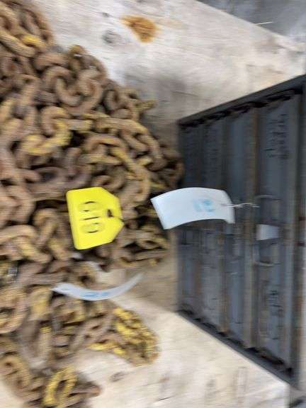 4 Drawer Organizer size 15” wide x 11-1/2” deep x 11-1/2” tall, 34’ long 1/2” Chain w/hooks,