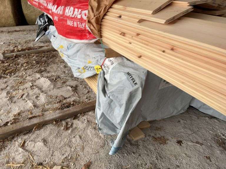 (79) 16' & (41) 12' 1"x8" Eastern White Pine T&G, V-Groove on One Side and Beaded on Other Side