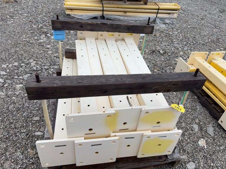 (14) Safety Guard Rail Post, 10”x10” Base Plate, 4”x4” Upright 42” Long,