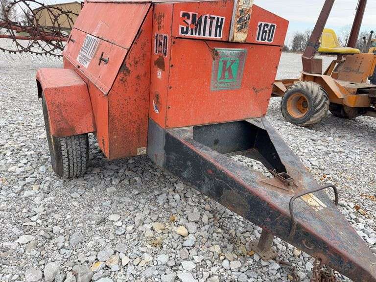 Smith 160CFM Towable Air Compressor, Ran when Parked Hard Starting Via Consignor, Holds Air, Gas Ford Engine 1564 Hours
