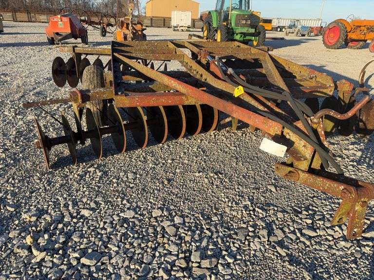 10’ Wheel Disc, Lift Cylinder Included, Blades And Scrapers Intact, One Tire Has A Slow Air Leak.