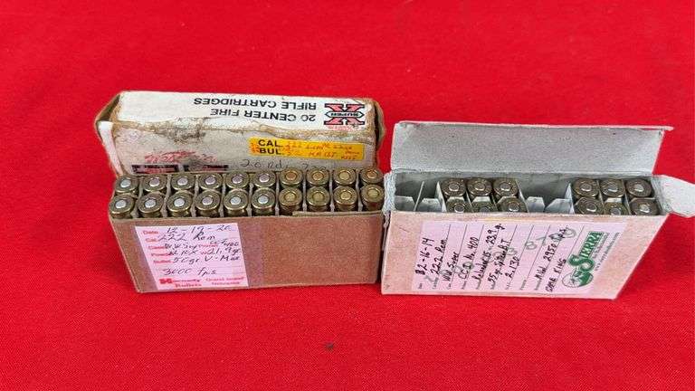32 +/-  .222 Rifle Cartridges