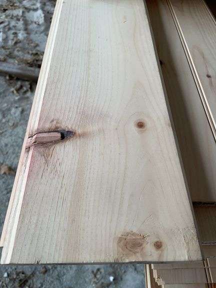 (79) 16' & (41) 12' 1"x8" Eastern White Pine T&G, V-Groove on One Side and Beaded on Other Side