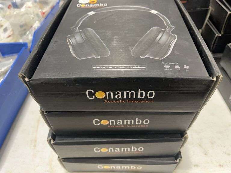 (4) Conambo Active Noice Canceling Headphone, Compatible With Android IOS WP, Unused Seal Is Broken, Model CQ6