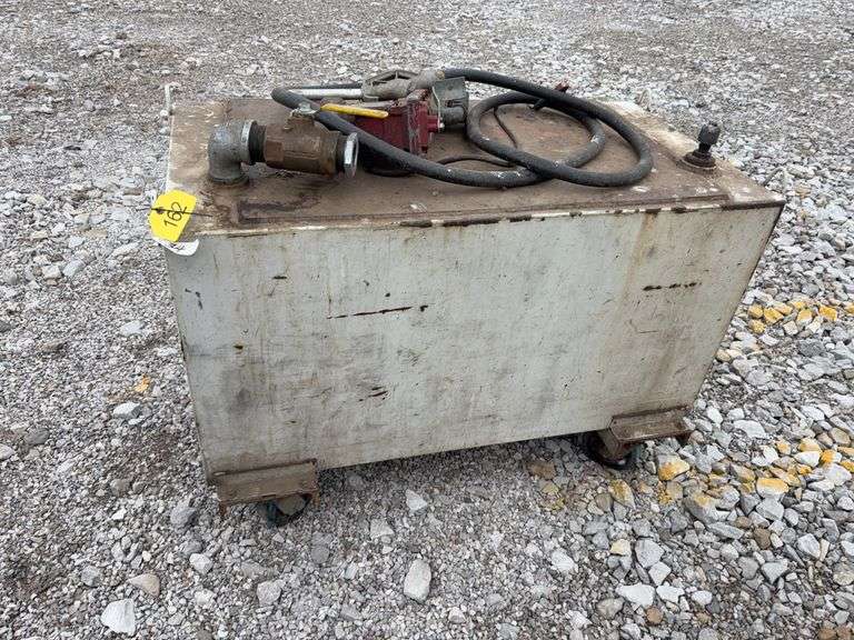 Weather Guard Fuel Transfer Tank, Model 358, 100 Gallon Capacity, 12 Volt Transfer Pump, Hose and Fuel Nozzle included, Owner States pump was working last Time he Used It.