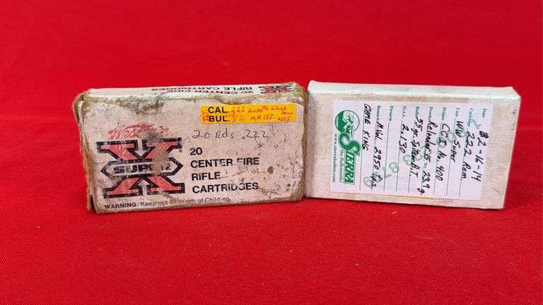 32 +/-  .222 Rifle Cartridges