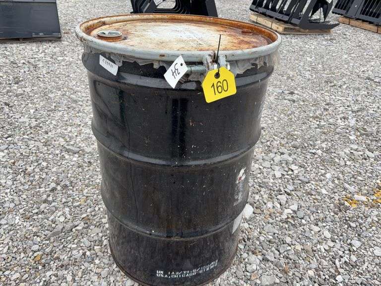 55 Gallon of Red Acrylic Paint, Sealed Drum, Unknown Condition