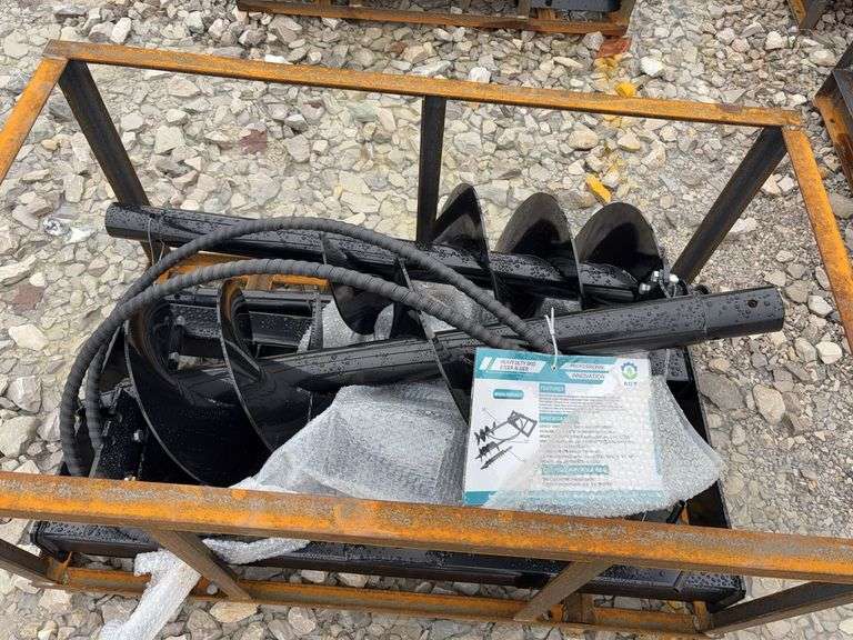 Unused AGT  Mower KIng Heavy Duty Skid Steer Auger w/ 3 Bits, 6”,12”, 14”,
