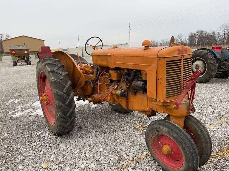Minneapolis Moline Model 2 Tractor, Starts and Runs Ruff, 540 PTO Works, New Battery and Cables, Firestone 12.4-38 Rear Tires Show Heavy Cracks, Not Sure Alternator Works, Front Tires Show Heavy Cracks, Tow Bar on Front