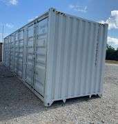 40’ AGT 4 Side Doors and 1 Back Door Container, 40' long x 8' wide,
1 ea. Back Doors measures 102" tall X 92" wide,
4 ea. Side Doors  measures  98" tall X 92" wide,
inside dimension 89” wide,
Tie down anchors on inside of container,
Minor floor scratches on inside, minor wall scratches and dents, 
All doors have weatherstripping, 
1 time use,
Has vents on side walls, 
Container # CFGU4047547