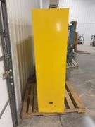 45 gallon Just Rite Flammable Cabinet, Locking W/Keys, Yellow, Manual Doors, 2 shelves, Cabinet Measures 43” Wide x 18”Deep x 65” Tall