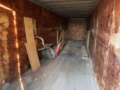 40’ Storage Container, Doors on Rear Only, Floor is in good condition, Roof needs new coating some minor water leakage, rear door is rotted at the bottom, Back Doors do not Latch, Inspect and Load Container at 202 Sieman Street, Sorento, IL. 62086.