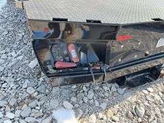 2020 Knapheide Flat Bed w/Linex Coating, Minor Damage Back Left Corner, 2 1/2” Reciever hitch, taillights, Stake Pockets, wiring harness for taillights, has a recessed 2 5/8 inch ball for a gooseneck trailers.