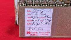 32 +/-  .222 Rifle Cartridges