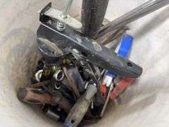 Bucket of Tools,  Caulk Gun, 1/2” Breaker Bar, Screwdrivers, Chalk Box, Razor Blade Scraper, Curve Claw Hammer,