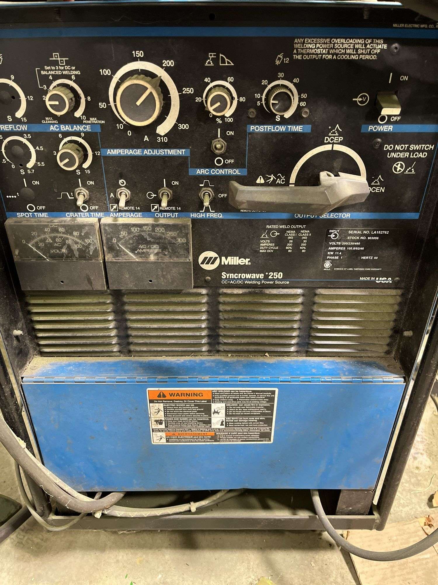 Miller Syncrowave 250 AC/DC Welding Power Source , Tig