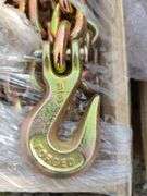 Unused Wuxi 3/8" Chain and Ratchet Binders, 5ea. 3/8" - 1/2" Ratchet Binders 9200lbs,(10) 20ft 3/8" G80 Chains with Hooks on Each End