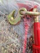 Unused Wuxi 3/8" Chain and Ratchet Binders, 5ea. 3/8" - 1/2" Ratchet Binders 9200lbs,(10) 20ft 3/8" G80 Chains with Hooks on Each End