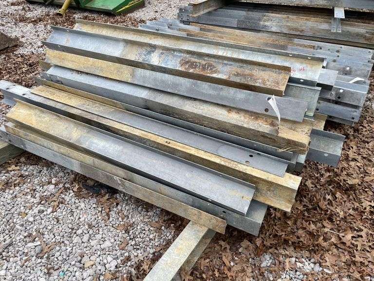 Guard Rail Posts, 6’ long, 4” x 6” I-beam, galvanized, approximately 47 ...