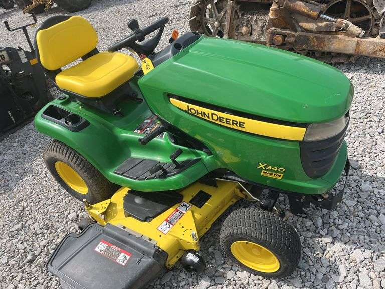 John Deere X340 Riding Lawn Mower, 54” Deck, John Deere 25HP Engine, I Torque Power System, New Tire On Back, All Tires Show Little Use, Nice Seat, Very Clean Mower, Runs Good, Nice Mower Here!