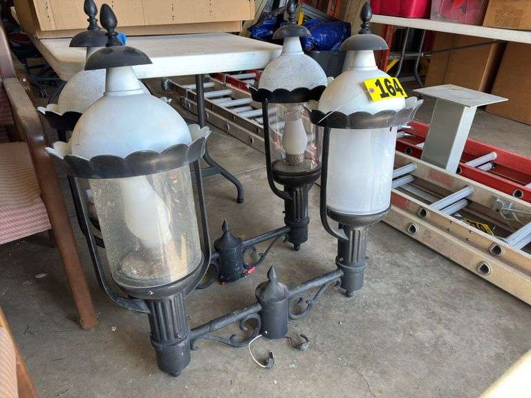 Late. 1800’S Philadelphia Style Street Lamps, Black Cast Iron ,Mounting Post Not Included