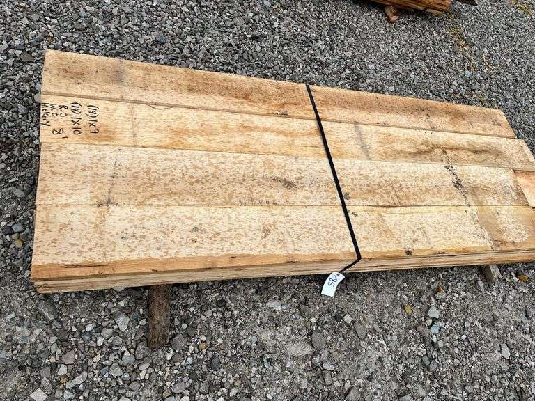 Fresh Sawn Red Oak White Oak and Hickory (14) 1”x9”x8’ and (14) 1”x10”x8’ Lumber
