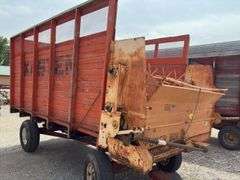 Kasten Silage Wagon, 14’ long x 7’ wide x 80” tall, 540 pto, auger unloading, auger dia is 16”, tires hold air, tread is in fair condition, open top,
