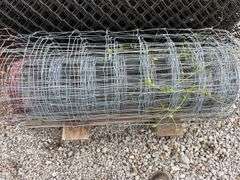 Partial Roll of Woven Wire Fence 38” Tall, Partial Roll of Used Black Chain Link Fence Nice Condition