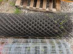 Partial Roll of Woven Wire Fence 38” Tall, Partial Roll of Used Black Chain Link Fence Nice Condition