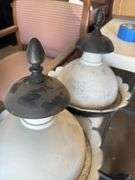 Late. 1800’S Philadelphia Style Street Lamps, Black Cast Iron ,Mounting Post Not Included