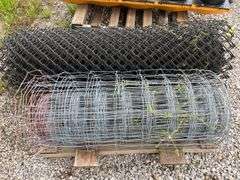 Partial Roll of Woven Wire Fence 38” Tall, Partial Roll of Used Black Chain Link Fence Nice Condition