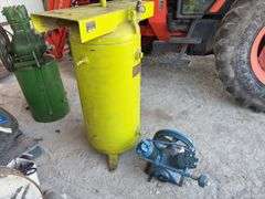Air Compressor 50 gal. W/motor that’s separate, 20 gal air compressor does not work, does come w/new motor & compressor,