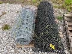 Partial Roll of Woven Wire Fence 38” Tall, Partial Roll of Used Black Chain Link Fence Nice Condition