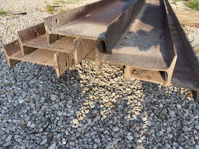 (6) Steel I Beams, 30’ long x 12” tall x 5” w, good and straight, not primed,