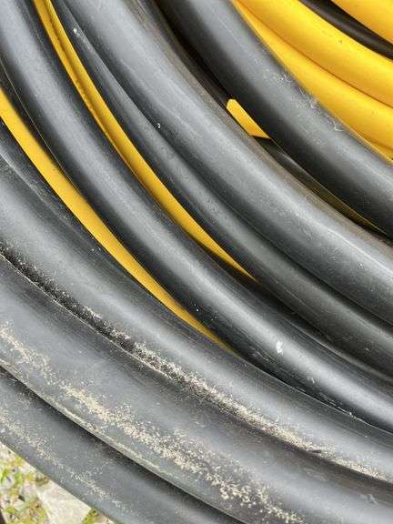 Partial Rolls of Black Pipe and Yellow Gas Pipe, 3/4”, 1.5”, Gas Pipe 1.25” and 3/4”