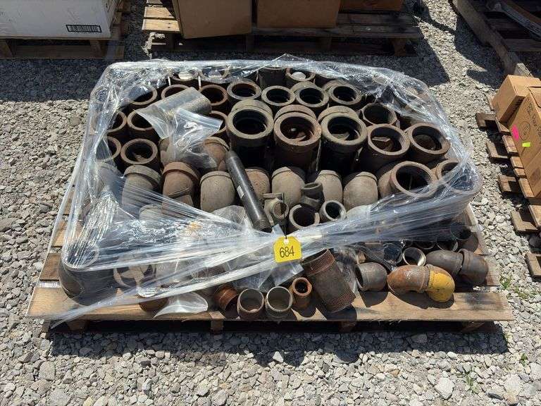 Pallet of Black Iron Fittings various sizes and fittings,