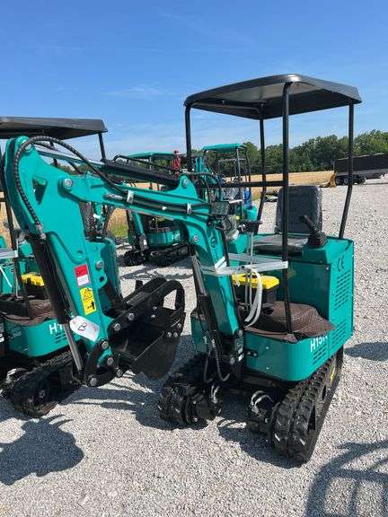 Unused AGT H15R Mini Excavator, 420cc Gas Engine, 16” Bucket w/ 3 Replaceable Teeth, Mechanical Adjustable Thumb, Auxiliary Hydraulics on Boom, 37” wide dozer Blade, 7” wide rubber tracks, 58” Main  Boom Length, 31” Secondary Boom Length,  Pilot System Controls, Lights,