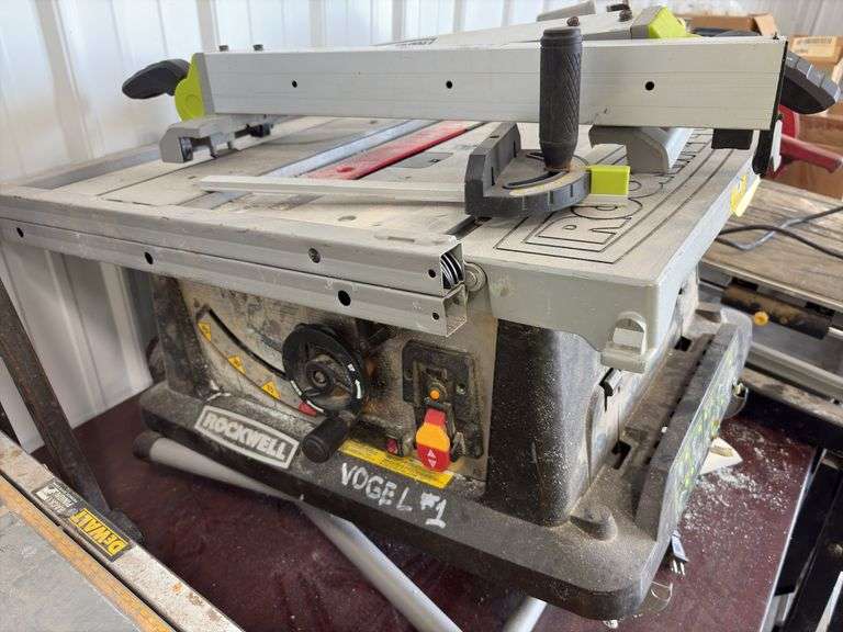 Rockwell Model RK7241S Table Saw, 10’’, Stand included, mitre square, fence, does run,
